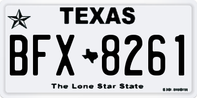 TX license plate BFX8261
