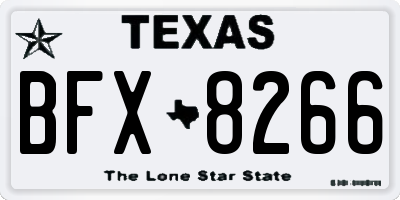 TX license plate BFX8266