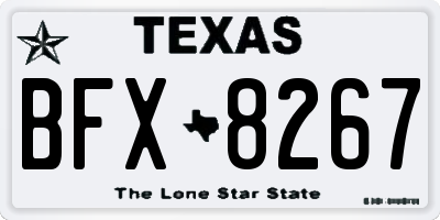 TX license plate BFX8267