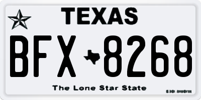 TX license plate BFX8268