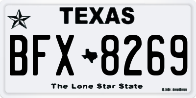 TX license plate BFX8269