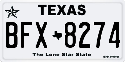 TX license plate BFX8274