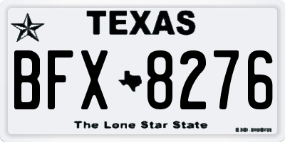 TX license plate BFX8276