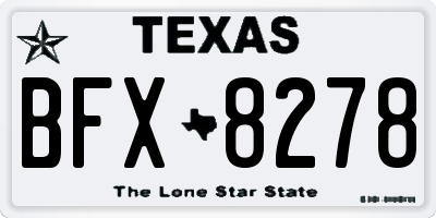 TX license plate BFX8278