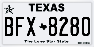 TX license plate BFX8280