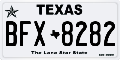 TX license plate BFX8282