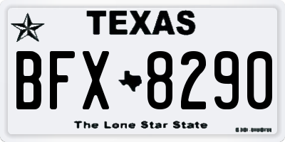 TX license plate BFX8290