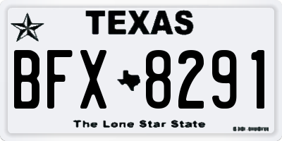 TX license plate BFX8291