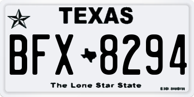 TX license plate BFX8294