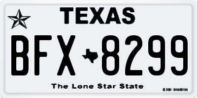 TX license plate BFX8299