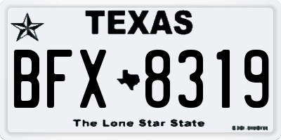 TX license plate BFX8319
