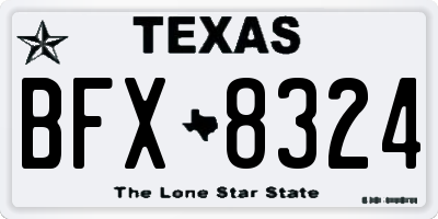 TX license plate BFX8324