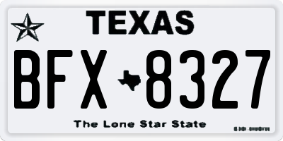 TX license plate BFX8327