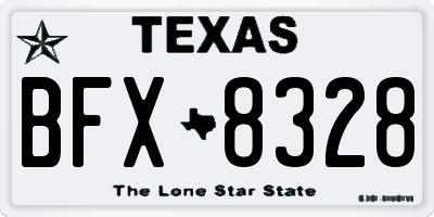 TX license plate BFX8328