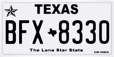 TX license plate BFX8330