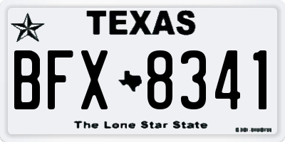 TX license plate BFX8341