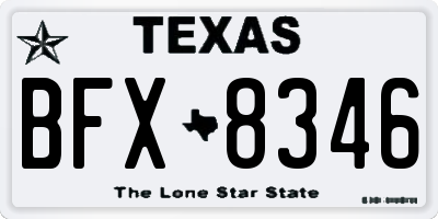TX license plate BFX8346