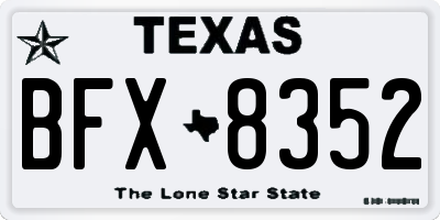 TX license plate BFX8352