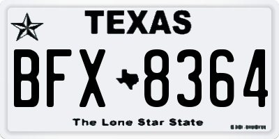 TX license plate BFX8364