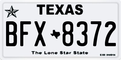 TX license plate BFX8372