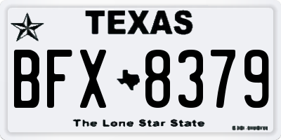 TX license plate BFX8379