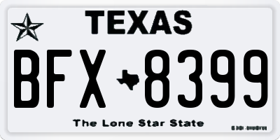 TX license plate BFX8399