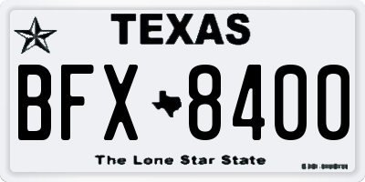TX license plate BFX8400