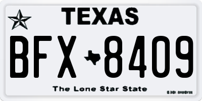 TX license plate BFX8409