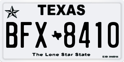 TX license plate BFX8410