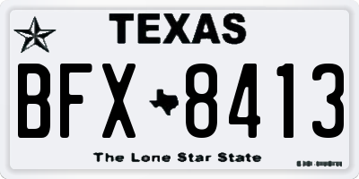 TX license plate BFX8413