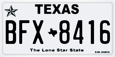 TX license plate BFX8416