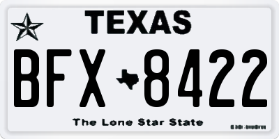 TX license plate BFX8422