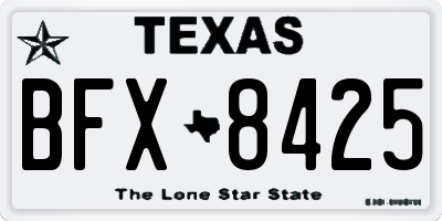 TX license plate BFX8425