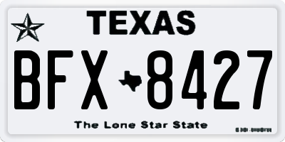 TX license plate BFX8427