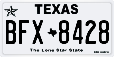 TX license plate BFX8428