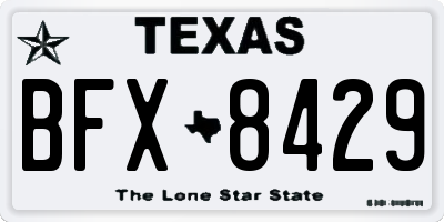 TX license plate BFX8429