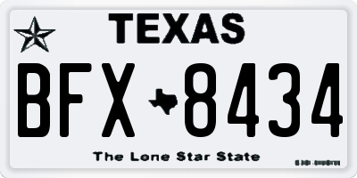 TX license plate BFX8434