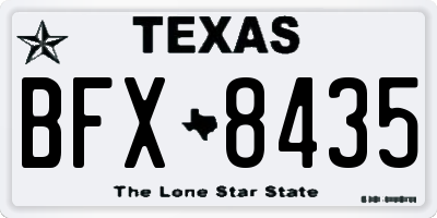 TX license plate BFX8435