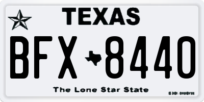 TX license plate BFX8440