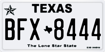 TX license plate BFX8444