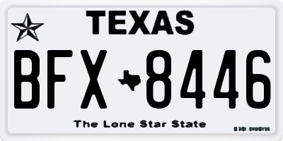 TX license plate BFX8446