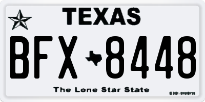 TX license plate BFX8448