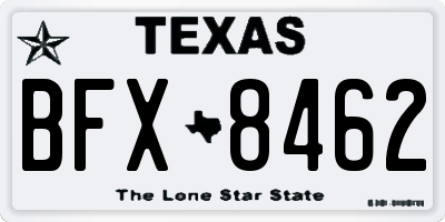 TX license plate BFX8462