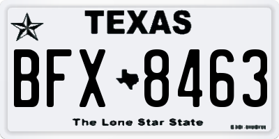 TX license plate BFX8463