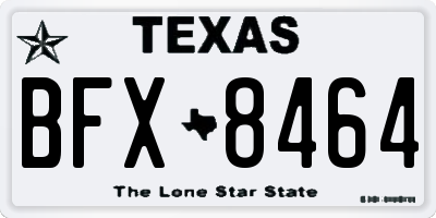 TX license plate BFX8464