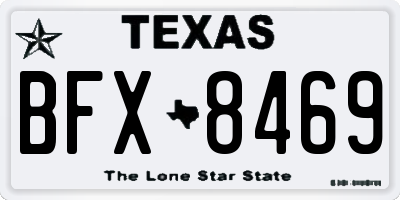 TX license plate BFX8469