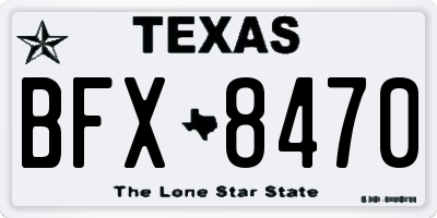 TX license plate BFX8470