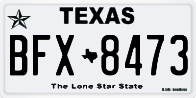 TX license plate BFX8473