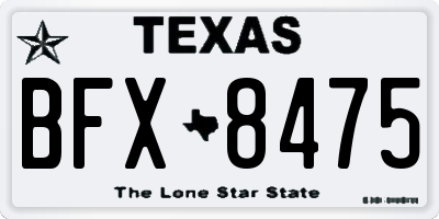 TX license plate BFX8475