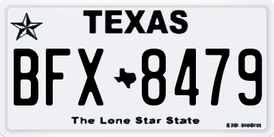 TX license plate BFX8479